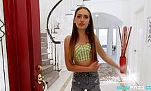 Teen Sera Ryder Delivers Deepthroat Blowjob Titty Fuck and Cum Swallow