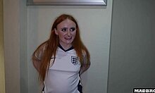 Bet loss leads cute English girl to rough public anal corridor pounding