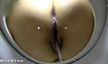 imagine her huge chubby ass gaping wide after that dirty public toilet enema milk and piss play