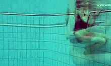 anna netrebko teases in wet bikini underwater swim