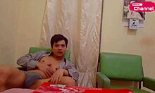 WOW, HORNY ASIAN TEEN FINGERS HERSELF WITH BANANA FOR FANS!