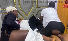 Sex Addict Pounds Petite Ebony After Threesome Creampie