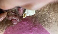 extreme closeup of my throbbing big clit rubbing to shattering orgasm