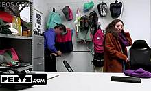 shoplifter teen 18+ caught swiping makeup on christmas now strips for cop mercy?