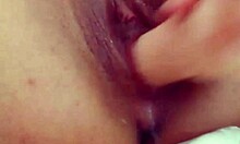 angelina grey's tight shaved pussy grips huge dildo... watch her squirt hard! 🌊🍆