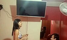 horny peruvian slut moans as brother-in-law sneaks in and softly pounds her wet shaved chochito