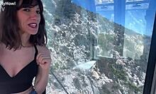 thrilling masturbation rush in swaying cable car leaves me breathless