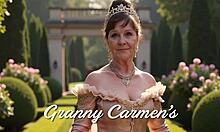 granny jeannie rides dildo to magical squirting orgasm