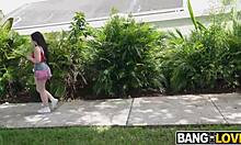 lola valentine buzzes her pussy with vibrator before big black cock