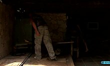 hey gardeners, wanna spitroast this tattooed asian teen's holes outside?