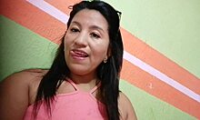 horny brunette teen masturbates her tight pussy moaning loud for you