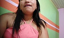 horny brunette teen masturbates her tight pussy moaning loud for you