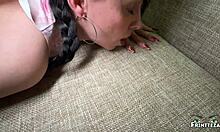 Stepdad Trains Stepdaughter on Two Cocks Creampie Pre-Halloween!