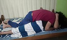 desi couple shares horny kisses and caresses on bed