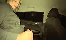 Slut wife takes monster cock anal cumshot in public car backseat assfucking