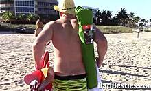 Spring break horny college girls bent over for massive cock orgy slams