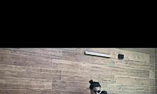 Busty Girlfriend Straddles Poolside with Hidden Toy Tease