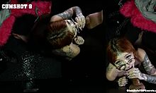 She worked hard through gloryhole for boyfriend's 10th massive cumshot