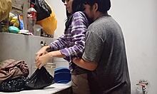 husband loses control at laundry fucks me hard