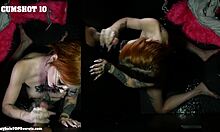 She worked hard through gloryhole for boyfriend's 10th massive cumshot