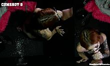 She worked hard through gloryhole for boyfriend's 10th massive cumshot