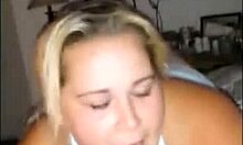 wanna see this blonde bbw slurp cock deep??