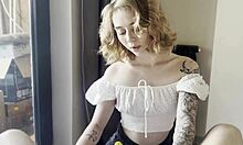 Wanna Watch This Pretty Blonde Babe Swallow Every Drop Of Thick Cum After Her Close-Up Blowjob?