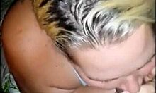 wanna see this blonde bbw slurp cock deep??