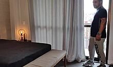 brazilian pornstar bear strokes huge cock in shower cumshot