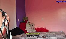 Brazilian Latina Morena Flashes Tits Ass in Luxury BDSM Lingerie POV