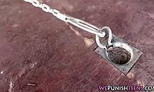 Fuck Yeah! Bound Student Gets Rough Outdoor Pounding!