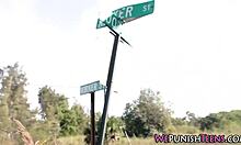 Fuck Yeah! Bound Student Gets Rough Outdoor Pounding!