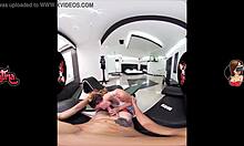 vr tattooed latina babe sweats through intense workout