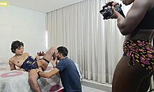 hot brazilian nerd camgirl teases small cock machine