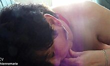 laure's amateur blowjob ends with hot facial cumshot just for you