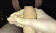 masturbating naked outdoors as rain soaks my hard cock