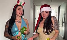 Heart-Racing Christmas Fuck with Best Friend's Anal Plug Facial