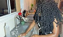 Latina Maid with Natural Tits Gets Creampied by Young Boss Son's Monster Cock