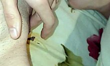 Skinny Brunette Fingers Dripping Tight Pussy Orgasm Closeup