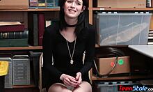 Tiny pale teen suspect fucked hard by officer!