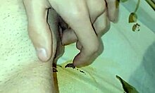 Skinny Brunette Fingers Dripping Tight Pussy Orgasm Closeup