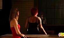 Beautiful babe fingers pussy craving lesbian friend's hungry tongue