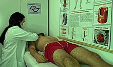 nurse gets wet fingering patient erection in hospital foreplay