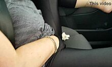 kiwi bitch fingers sloppy pussy in car before home creampie
