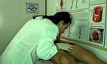 nurse gets wet fingering patient erection in hospital foreplay