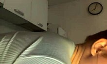 Licking my huge natural tits close-up before hardcore anal pounding