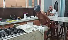 Stepsister Dances Naked in Kitchen, Begs for My Cock Now