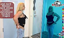 Hey neighbor, that horny German milf's fucking me hard in the kitchen