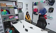 SPY CAM CATCHES BRUNETTE GIVING OFFICE BLOWJOB AFTER RIPPED STRIP SEARCH