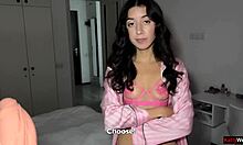 Housewife ditches her huge dildo when thief shows up. He pounds her skinny frame doggystyle till she squirts and creams